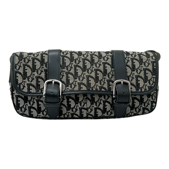 Dior Trotter Leather Navy Bag Shoulder - Picture 1 of 10